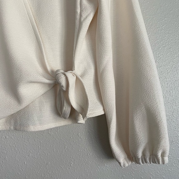 Madewell tie blouse - white/cream color - Picture 4 of 4